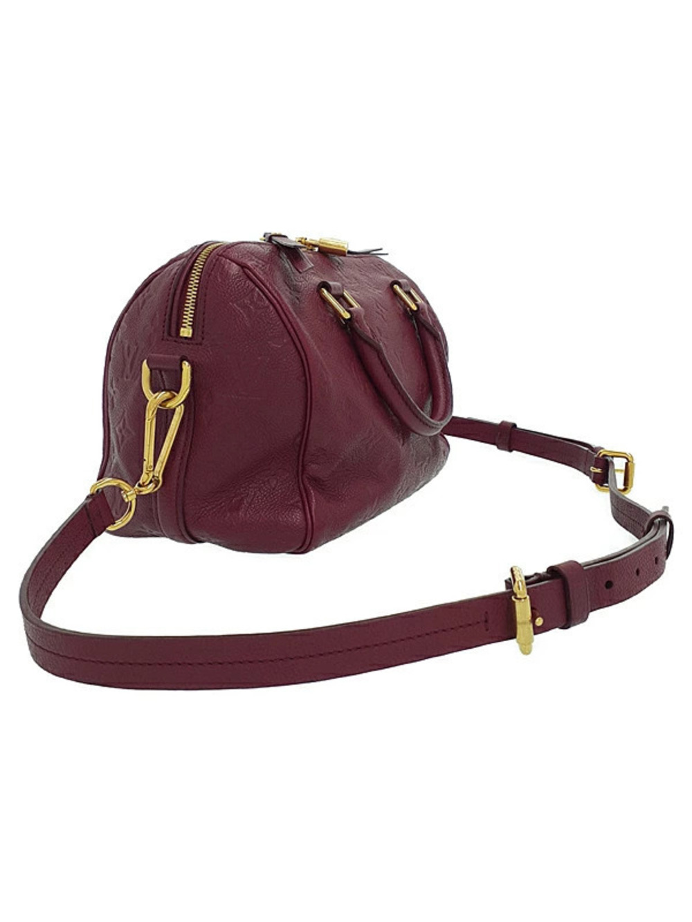 Louis Vuitton Monogram Bandouliere Speedy Bag Empreinte Brown